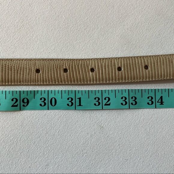 Brighton tan Crocodile belt with silver buckle ML 32 - Picture 6 of 6